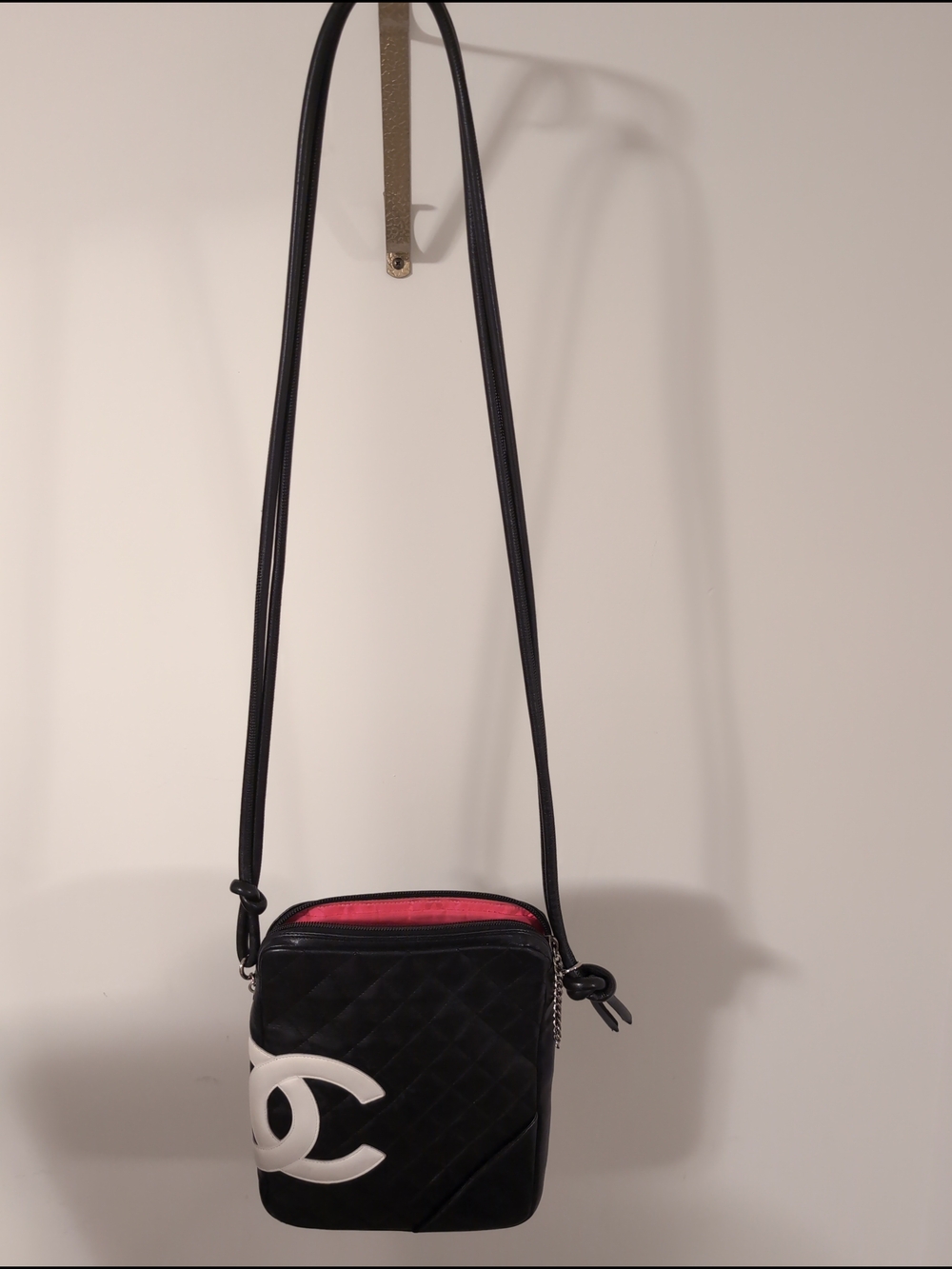 Vintage Chanel Calfskin Cambon Crossbody Messenger Bag